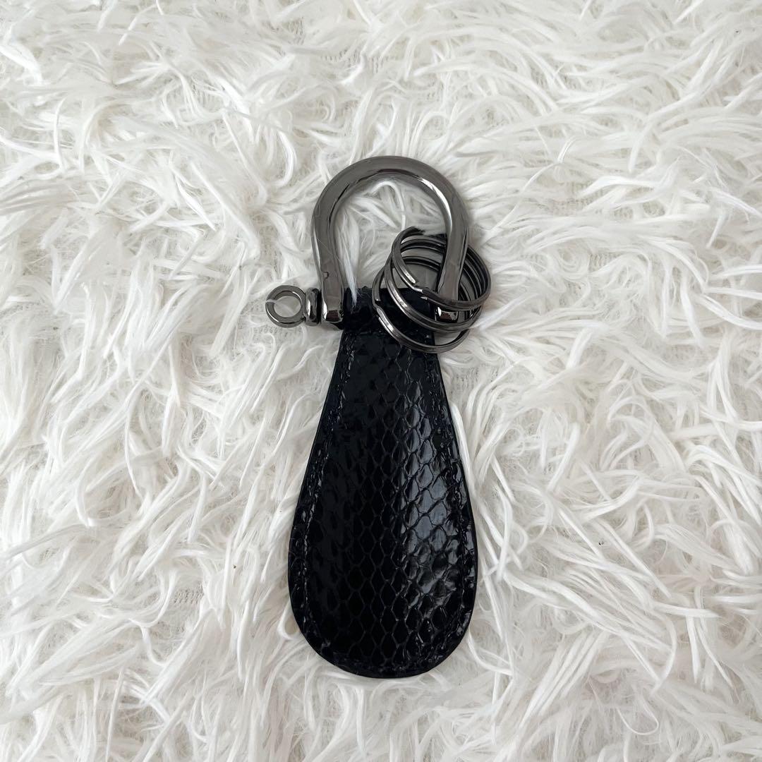 JIMMYCHOO ジミーチュウ　ワーレン　キーリング　ブラック　本革　購入証明