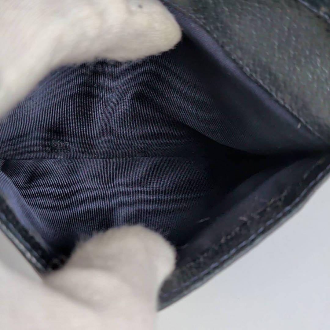 GUCCI グッチ　二つ折り財布　シグネチャー　PVC ブラック