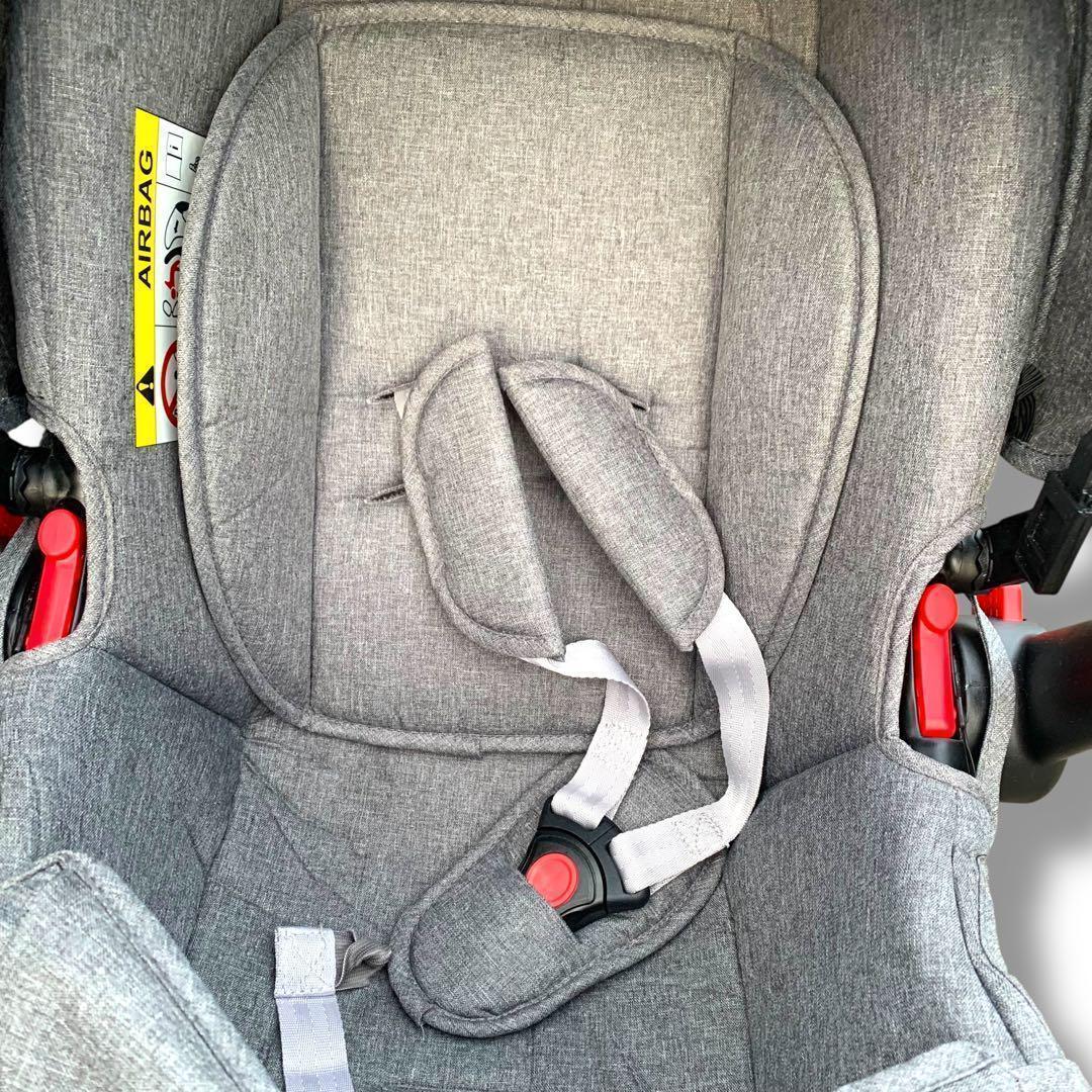 極美品　belecoo ベビーカー チャイルドシート グレー　ベビーキャリー