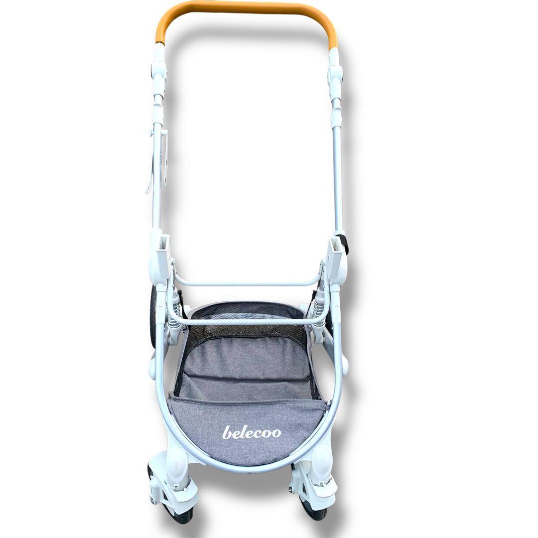 極美品　belecoo ベビーカー チャイルドシート グレー　ベビーキャリー