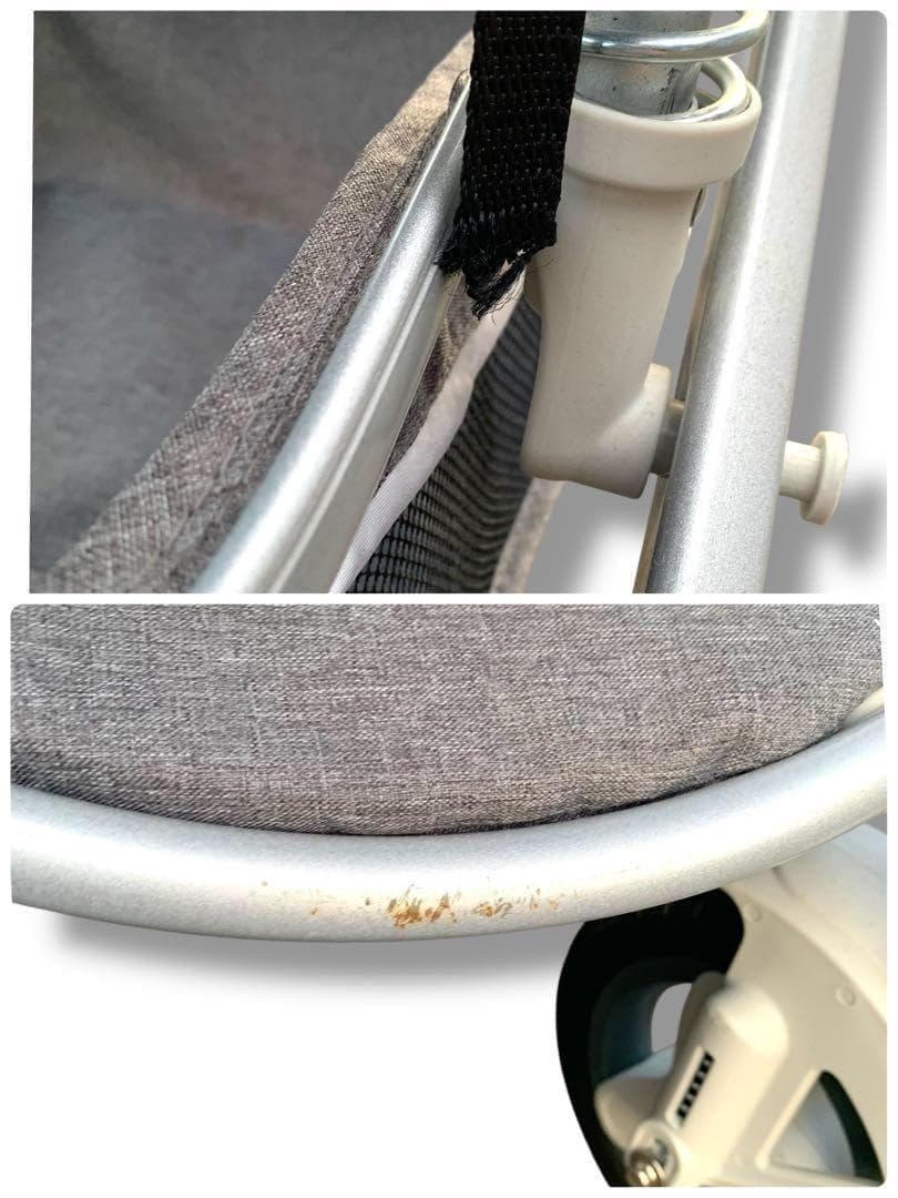 極美品　belecoo ベビーカー チャイルドシート グレー　ベビーキャリー