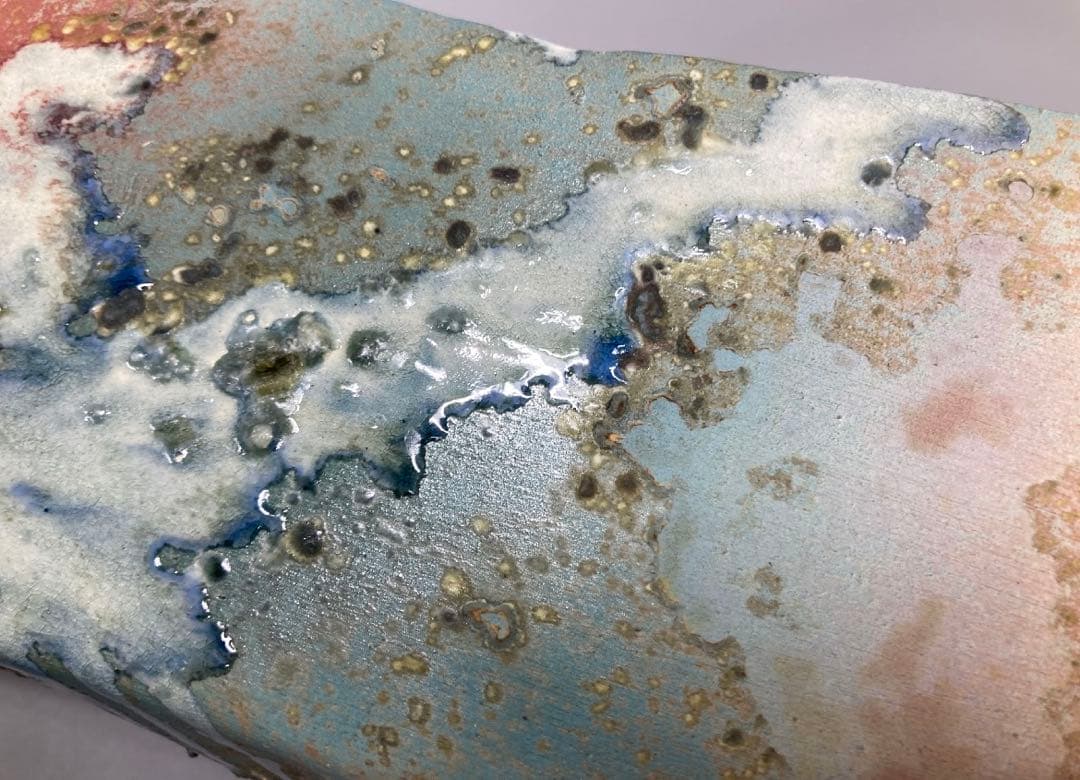 トニー・エヴァンス サイン入り 大型 楽焼 カリフォルニア セラミック