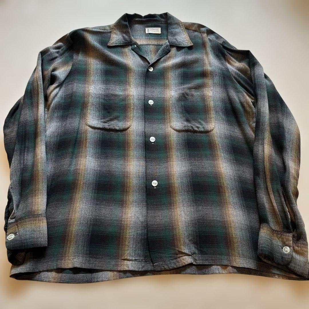 60s TOWNCRAFT オンブレ レーヨン シャツ M