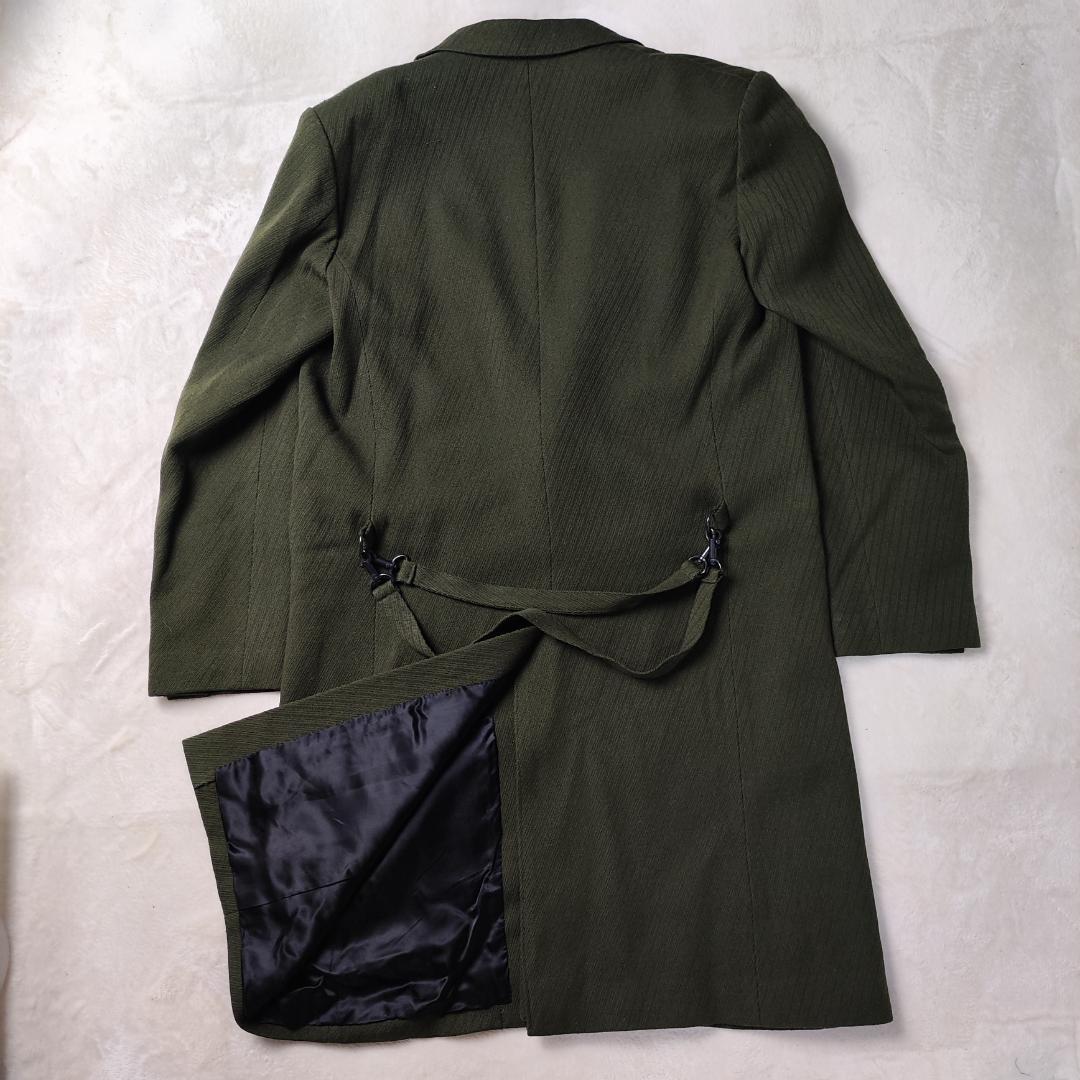 美品　kirov　DOUBLE BELTS CHESTER COAT　緑　1　S
