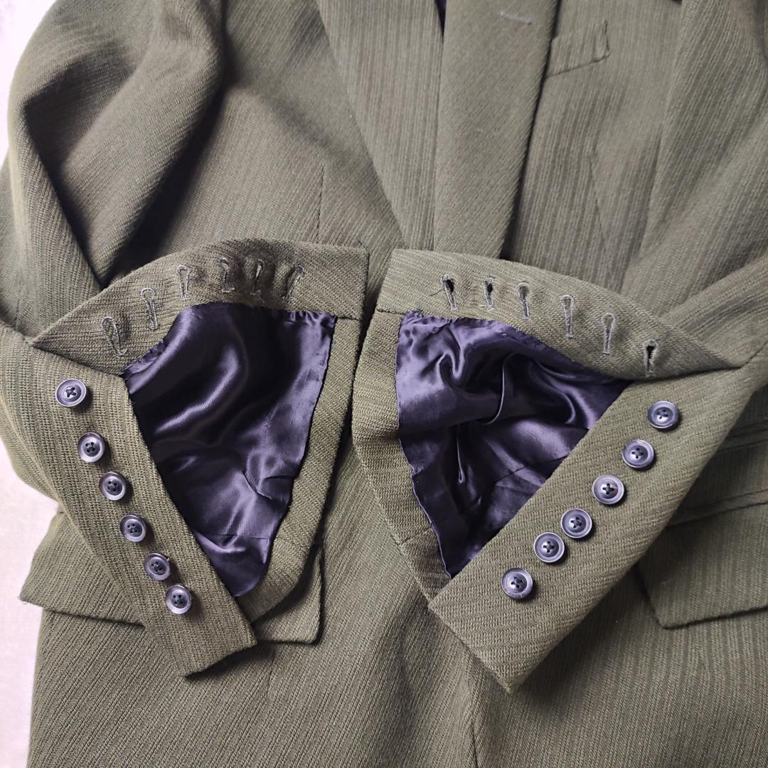 美品　kirov　DOUBLE BELTS CHESTER COAT　緑　1　S