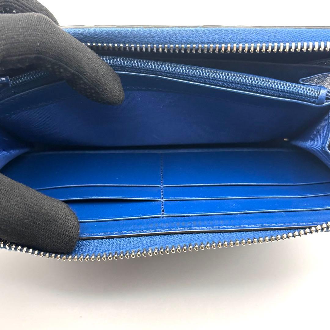 美品 グッチ 長財布 ジャンボGG エンボスロゴ ラウンドファスナー レザー