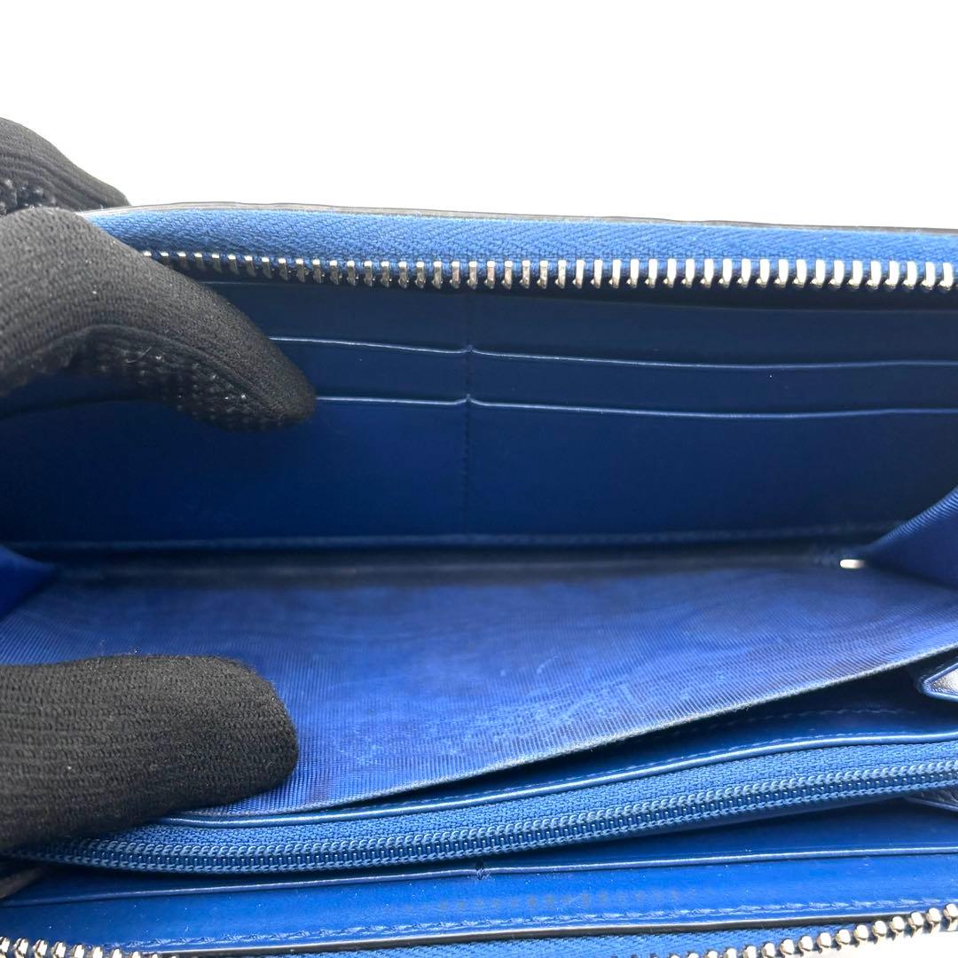 美品 グッチ 長財布 ジャンボGG エンボスロゴ ラウンドファスナー レザー