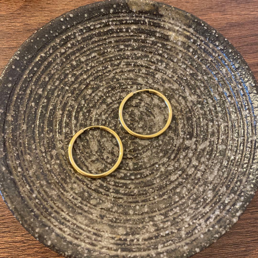 MARIA BLACK ゴールド フープピアス