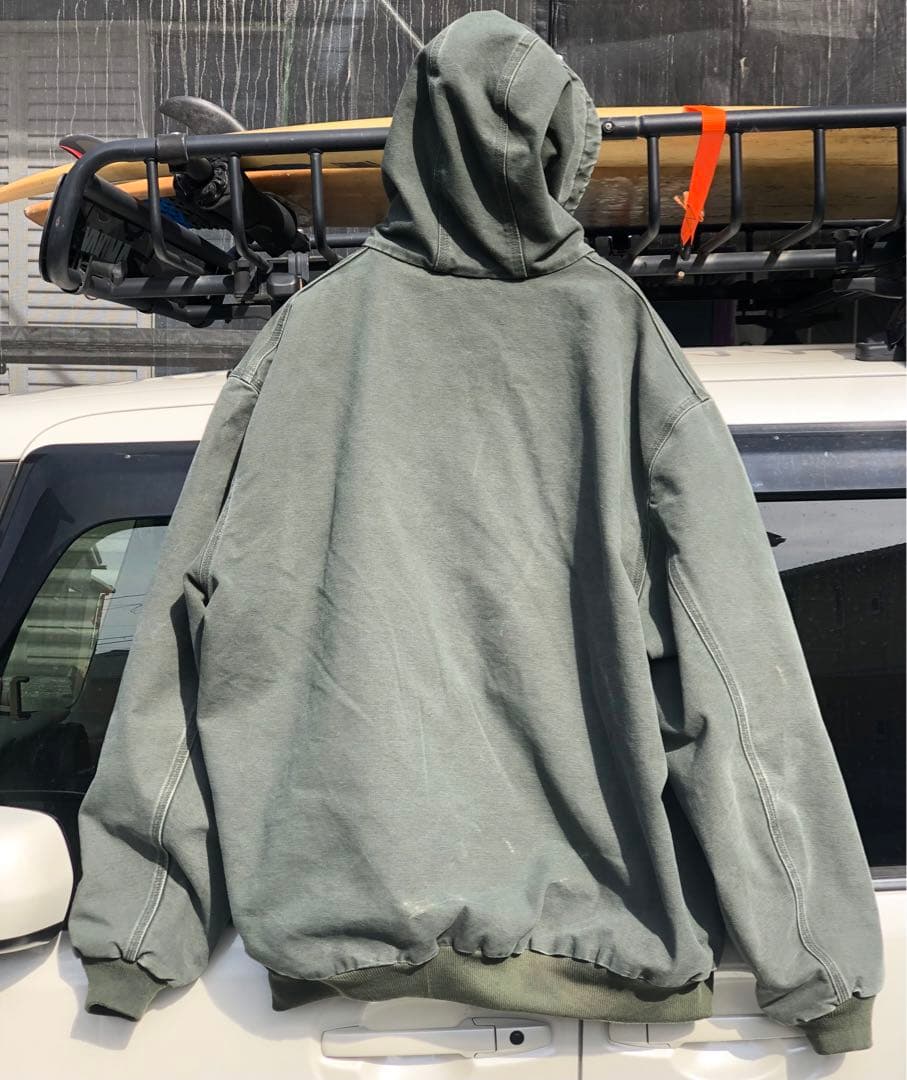 焼*ー様 レア！Carhartt アクティブジャケット モスグリーン　グレーフリ