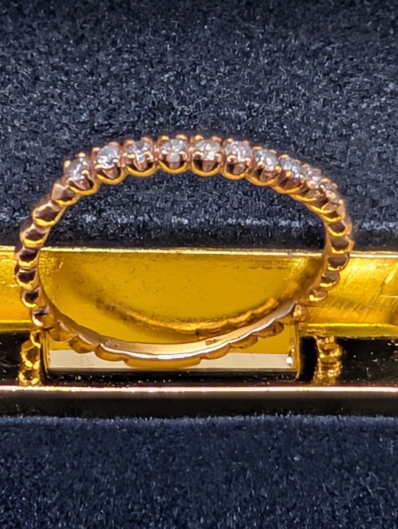 美品●ローズゴールド エタニティリング　10k 金属ケース付き