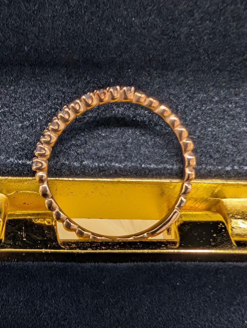 美品●ローズゴールド エタニティリング　10k 金属ケース付き