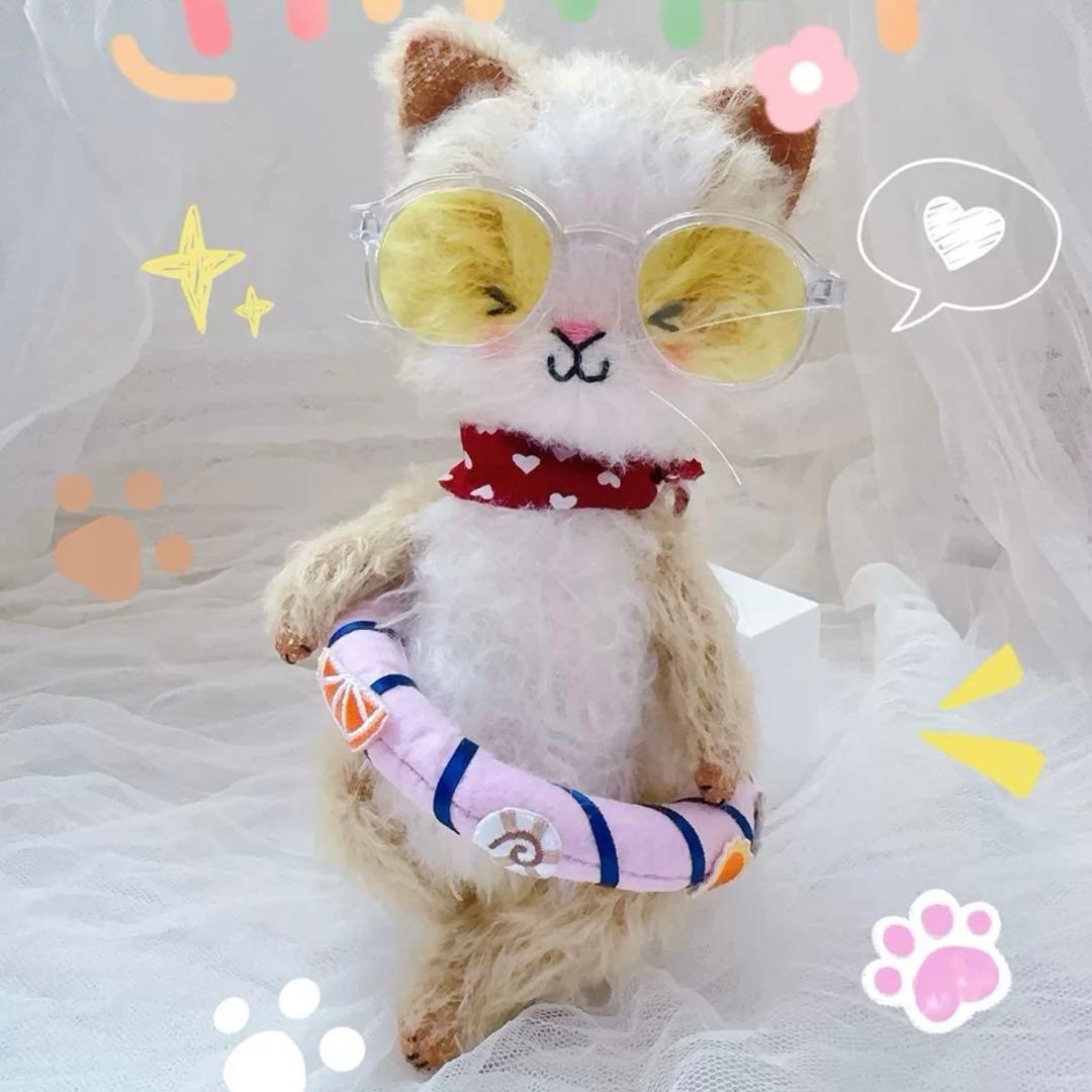 カラフル猫ちゃんーず ぬいぐるみ ねこ アーティストベア 海外作家様 かわいい