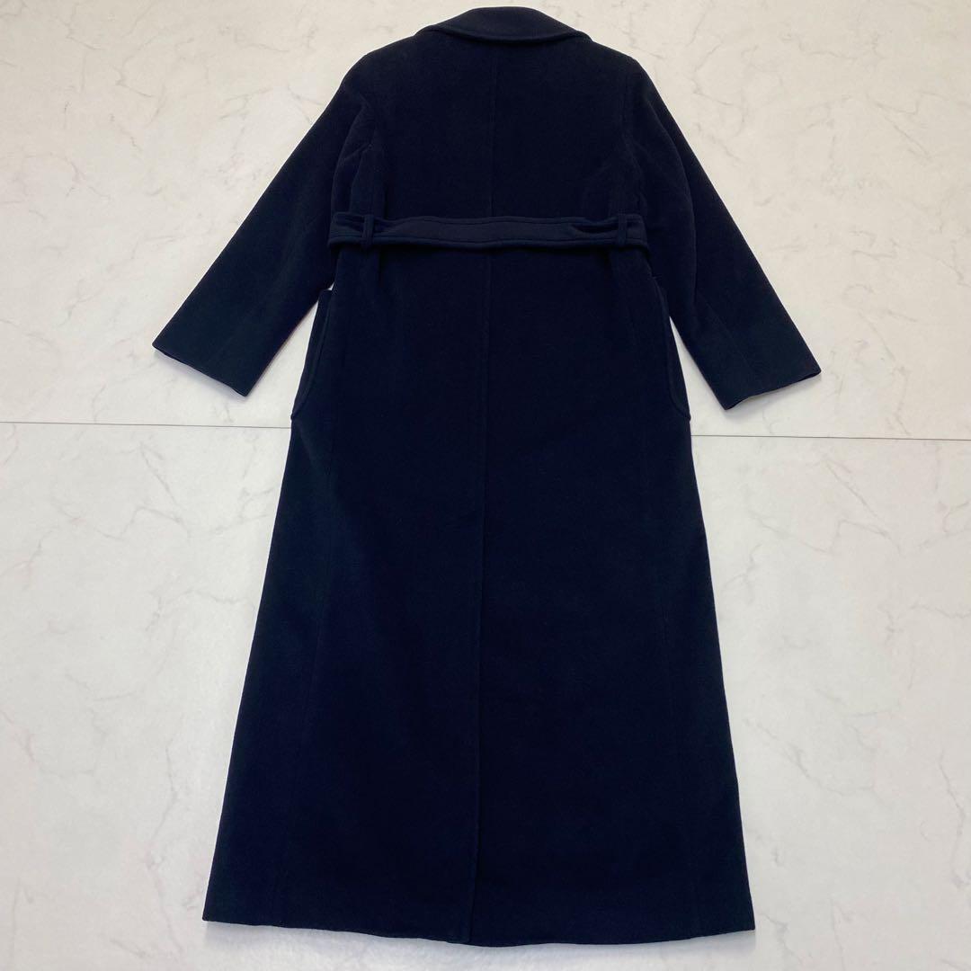良品★MAX&Co ベルテッドコート ロングコート ヴァージンウール 40