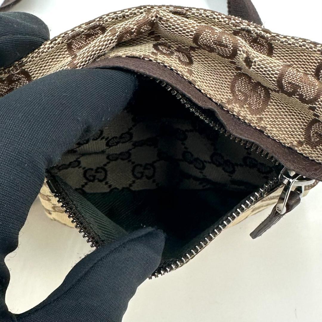 GUCCI グッチ GGキャンバス ボディバッグ ウエストバッグ シルバー金具