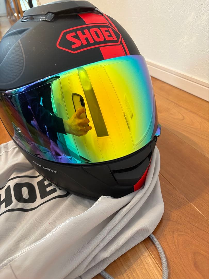 SHOEIGT-AirWANDERER マットブラック/レッドLサイズ59センチ