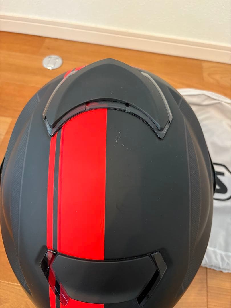 SHOEIGT-AirWANDERER マットブラック/レッドLサイズ59センチ