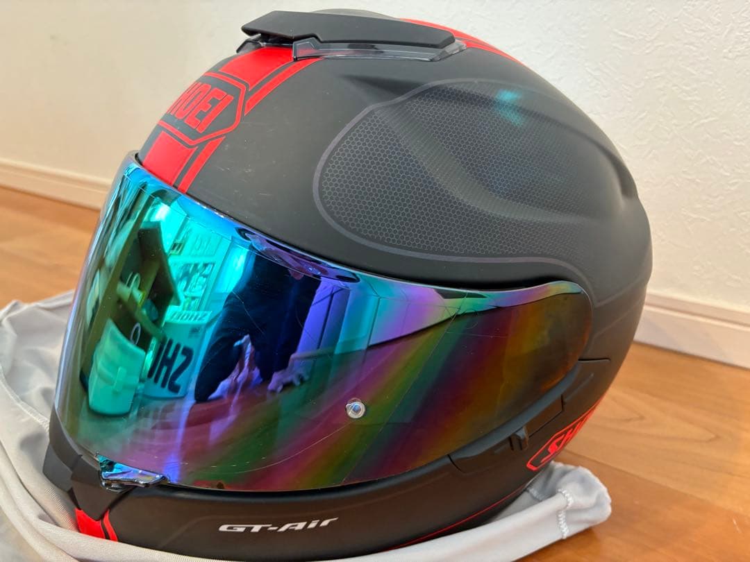 SHOEIGT-AirWANDERER マットブラック/レッドLサイズ59センチ