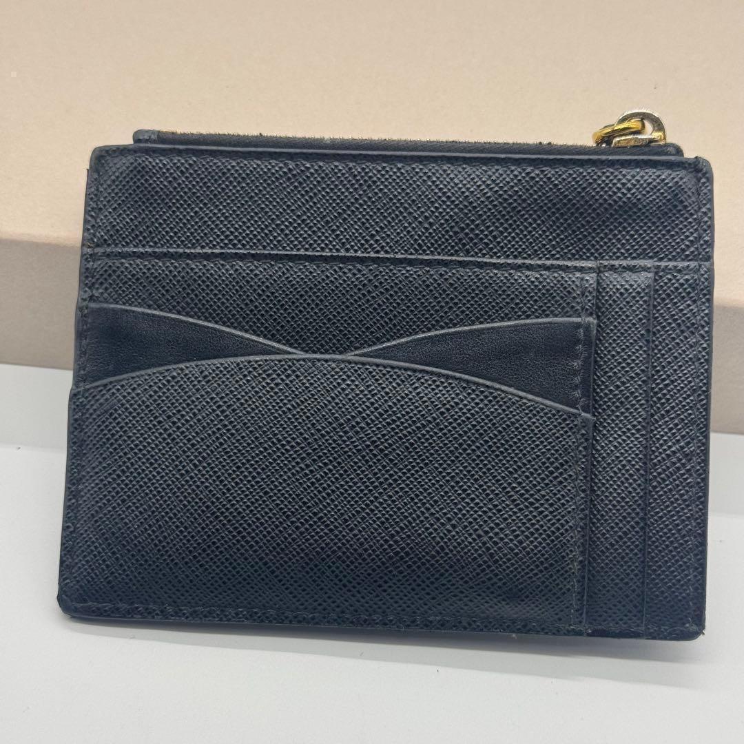 希少✨プラダ ミニ財布 ケース サフィアーノレザー シャイン ブラック