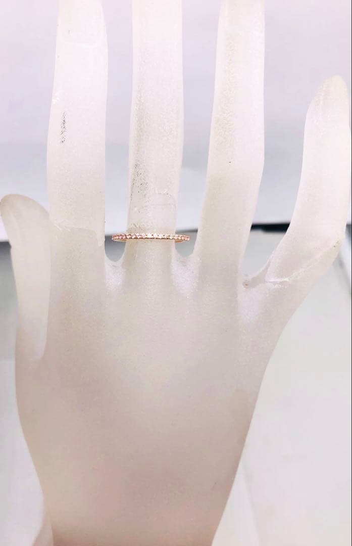 ご予約【天然ピンクダイヤ！★ピンクゴールドの大人気ハーフエタニティ】ダイヤ 指輪