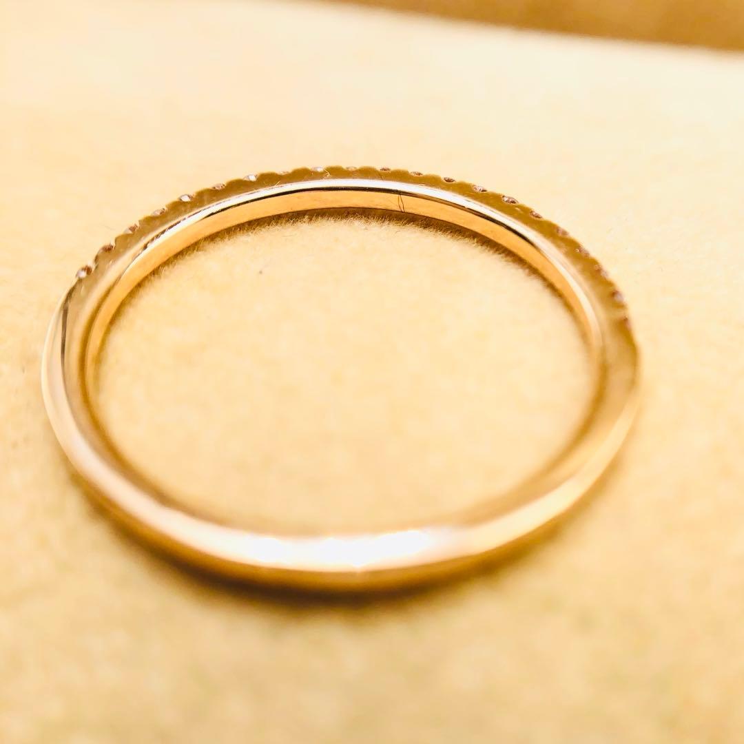 ご予約【天然ピンクダイヤ！★ピンクゴールドの大人気ハーフエタニティ】ダイヤ 指輪