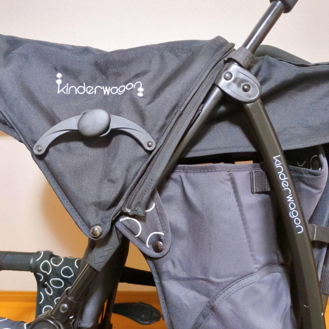 ✨良品✨キンダーワゴン DUOシティHOP 2人乗りベビーカー レインカバー付き