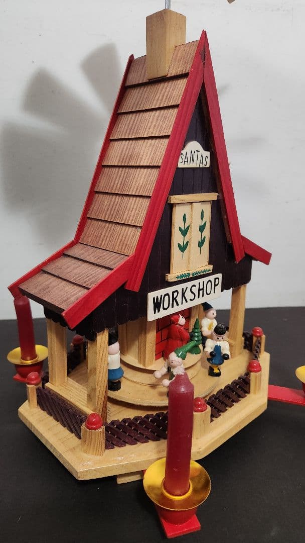 アンティーク ドイツ製 ウィンドミル サンタワークショップ