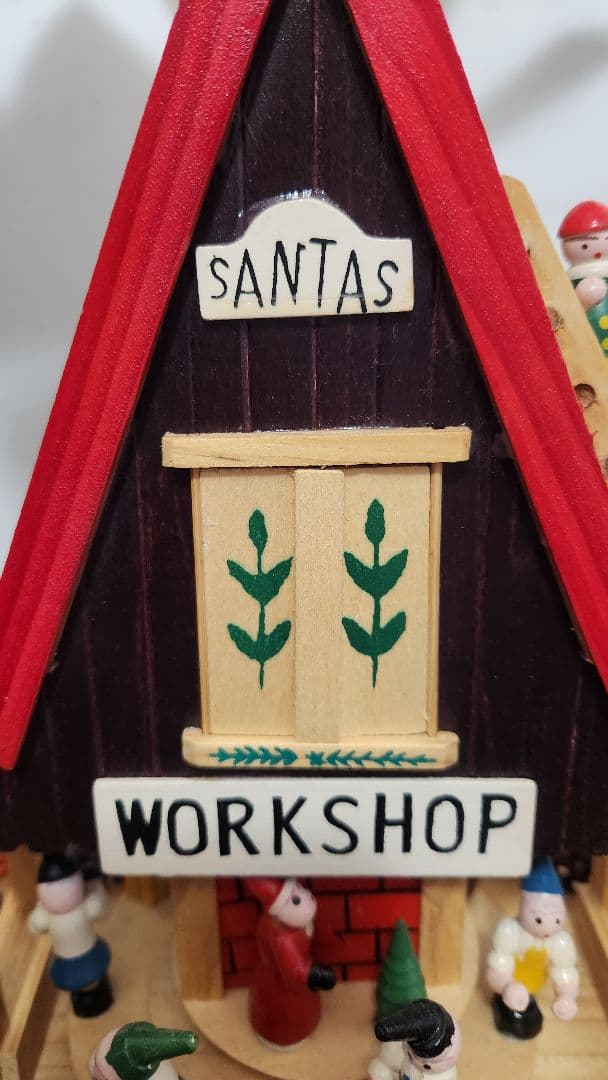アンティーク ドイツ製 ウィンドミル サンタワークショップ