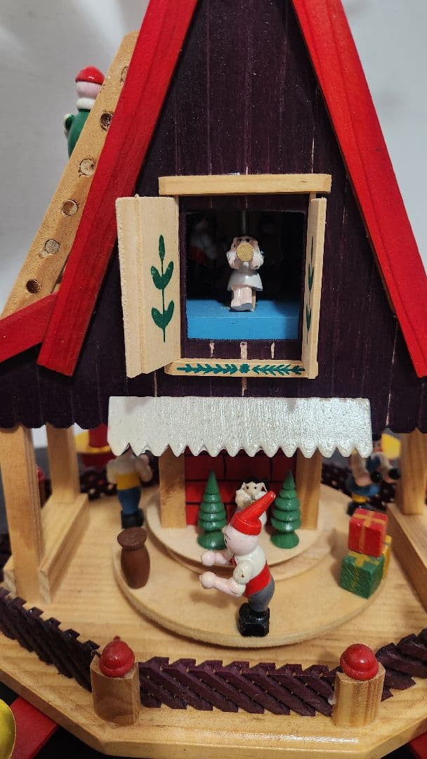 アンティーク ドイツ製 ウィンドミル サンタワークショップ