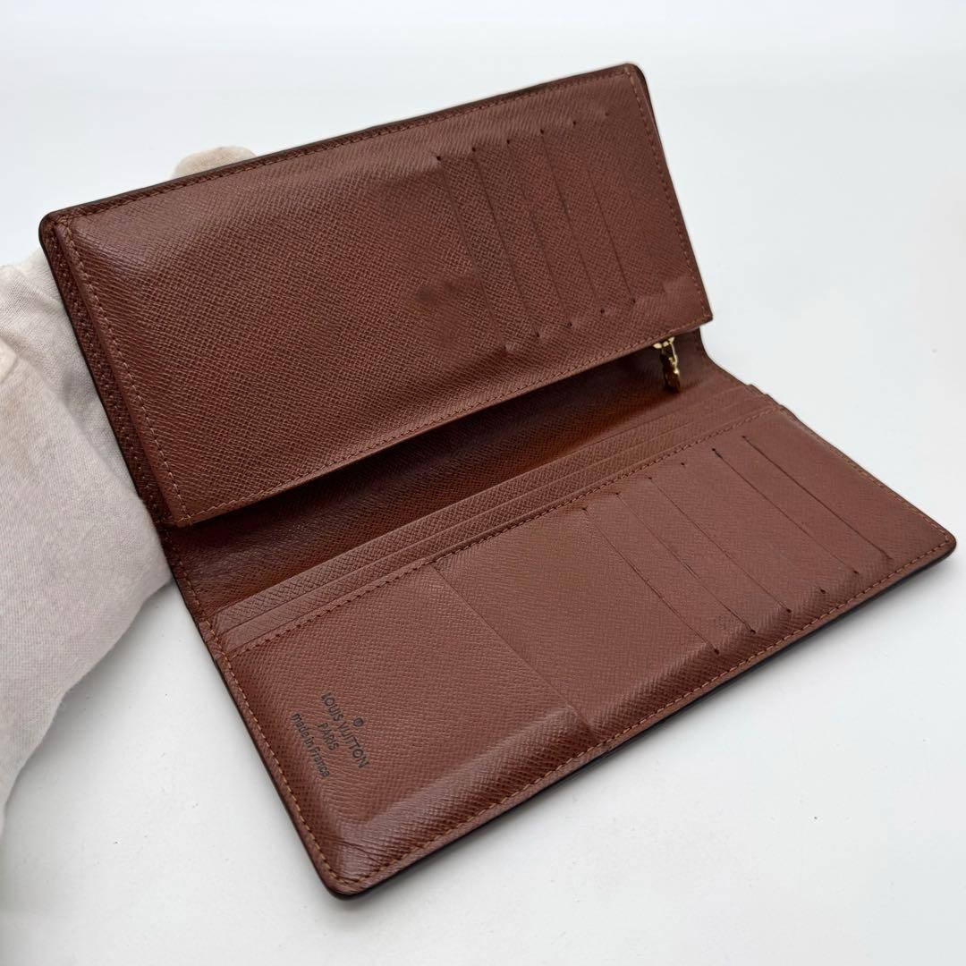 【美品】ルイヴィトン　モノグラム　ポルトフォイユ・ブラザ　長財布　wallet