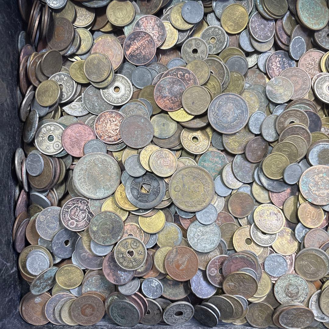 ⑤ジャンク古銭(アルミ無し)まとめ売り 約5kg 在庫処分品