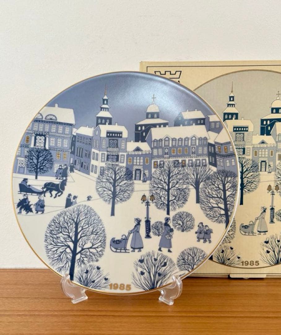 ARABIA ウオシッキネン 1985年クリスマスプレート(イヤープレート)