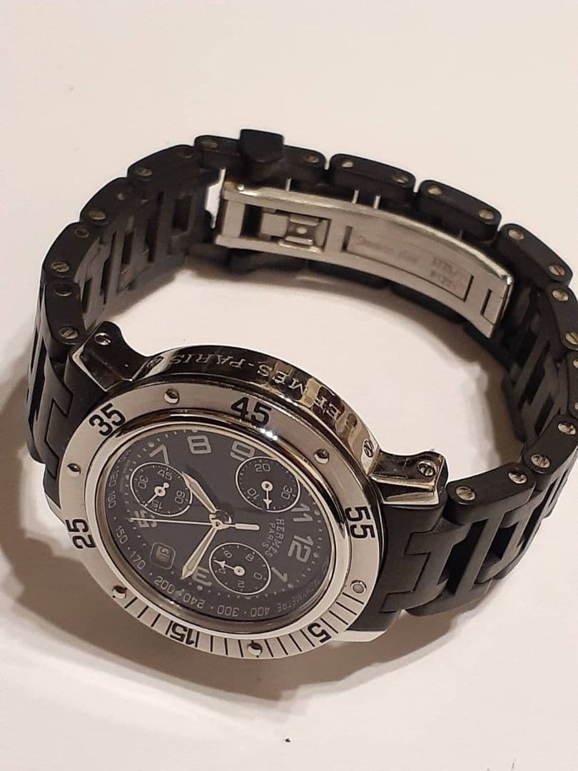 エルメス クリッパー ダイバー CL2 315 クロノグラフ 腕時計 デイト