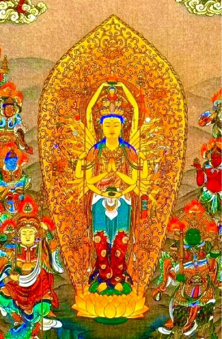 金運！開運！祈祷済み！魂入り清水型千手観音に　毎日拝めます！縦35cm京都清水寺