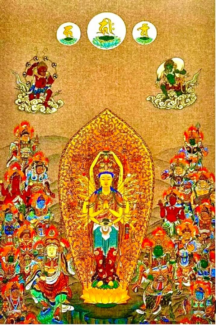 金運！開運！祈祷済み！魂入り清水型千手観音に　毎日拝めます！縦35cm京都清水寺