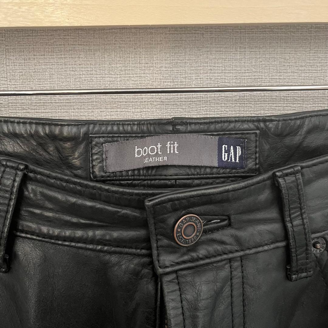 old gap bootfit レザーパンツ ブラック 34 × 32