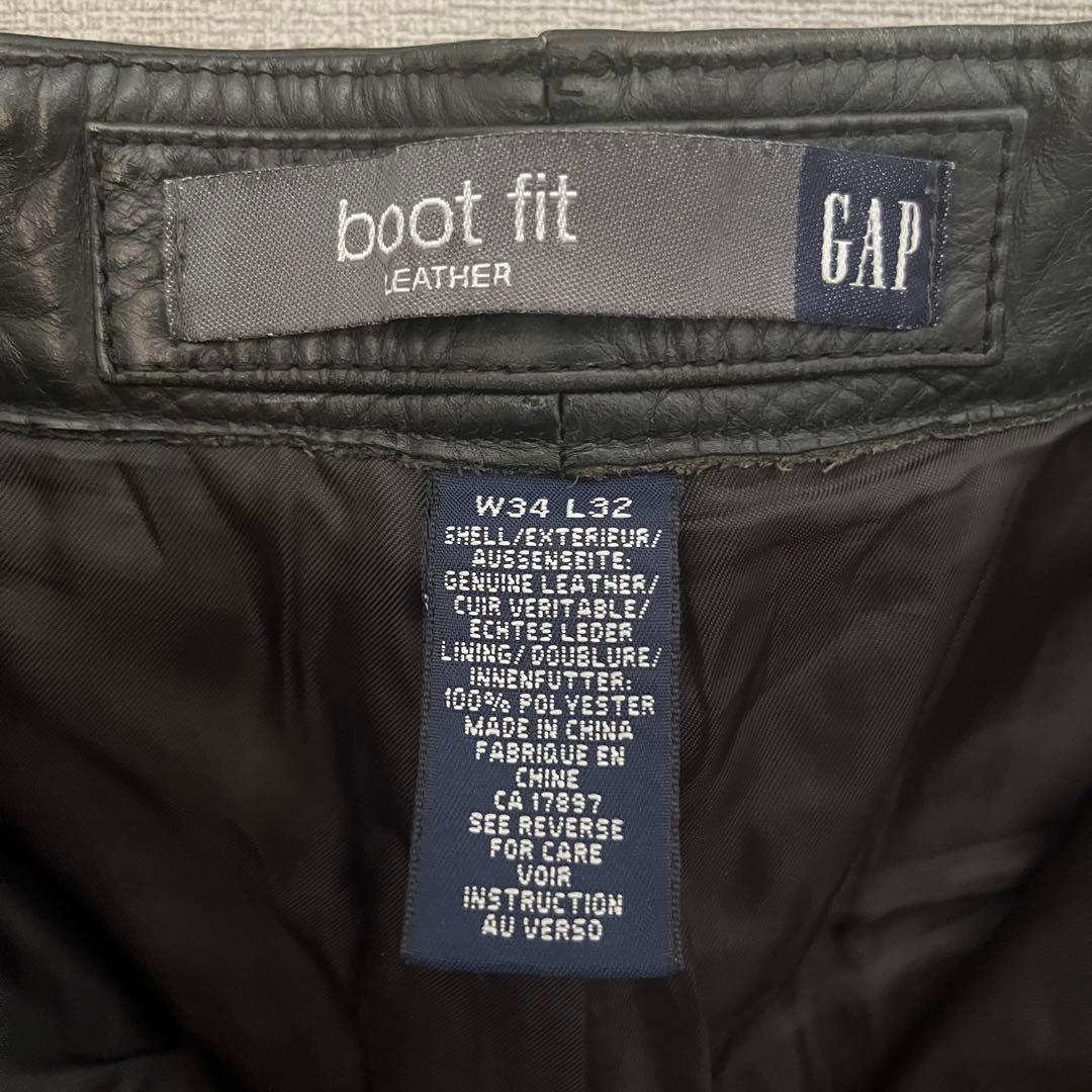 old gap bootfit レザーパンツ ブラック 34 × 32
