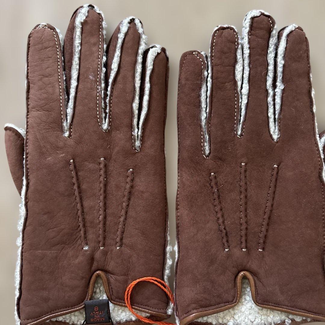 き*ん様 タグ付き未使用品！MARIO PORTOLANO ムートングローブ