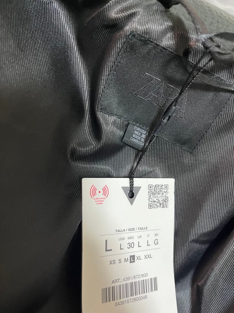 ZARA フェイクレザー ジャケット Lサイズ 新品未使用