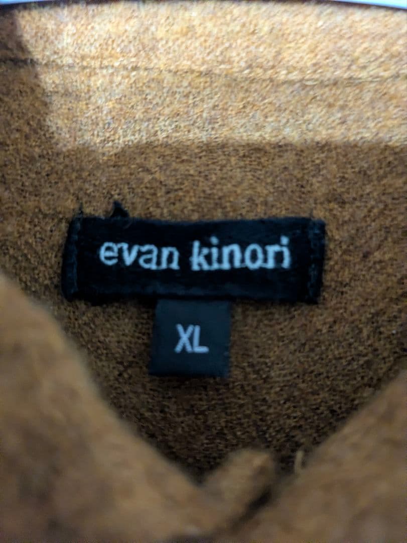 USA製 evan kinori ウール ガーゼ ワーク シャツ