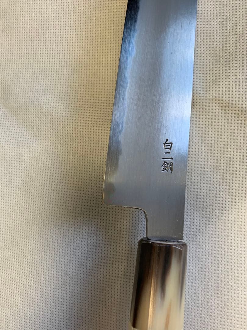 笠原刃物　重廣x池田美和　白ニ　切付け筋引き240