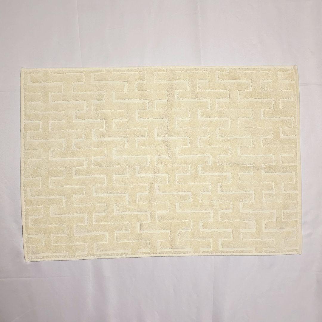 未使用品★HERMES★ タオル バスマット ステアーズ 綿 アイボリー.