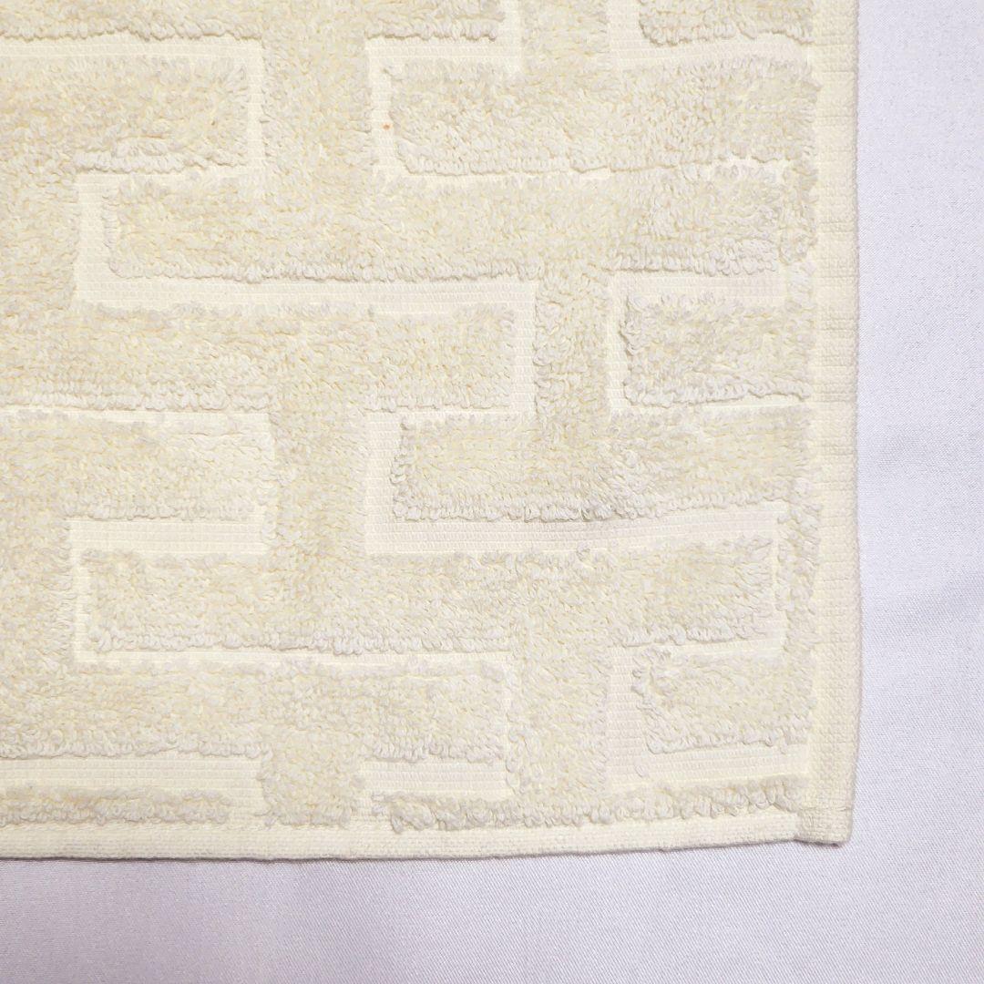 未使用品★HERMES★ タオル バスマット ステアーズ 綿 アイボリー.