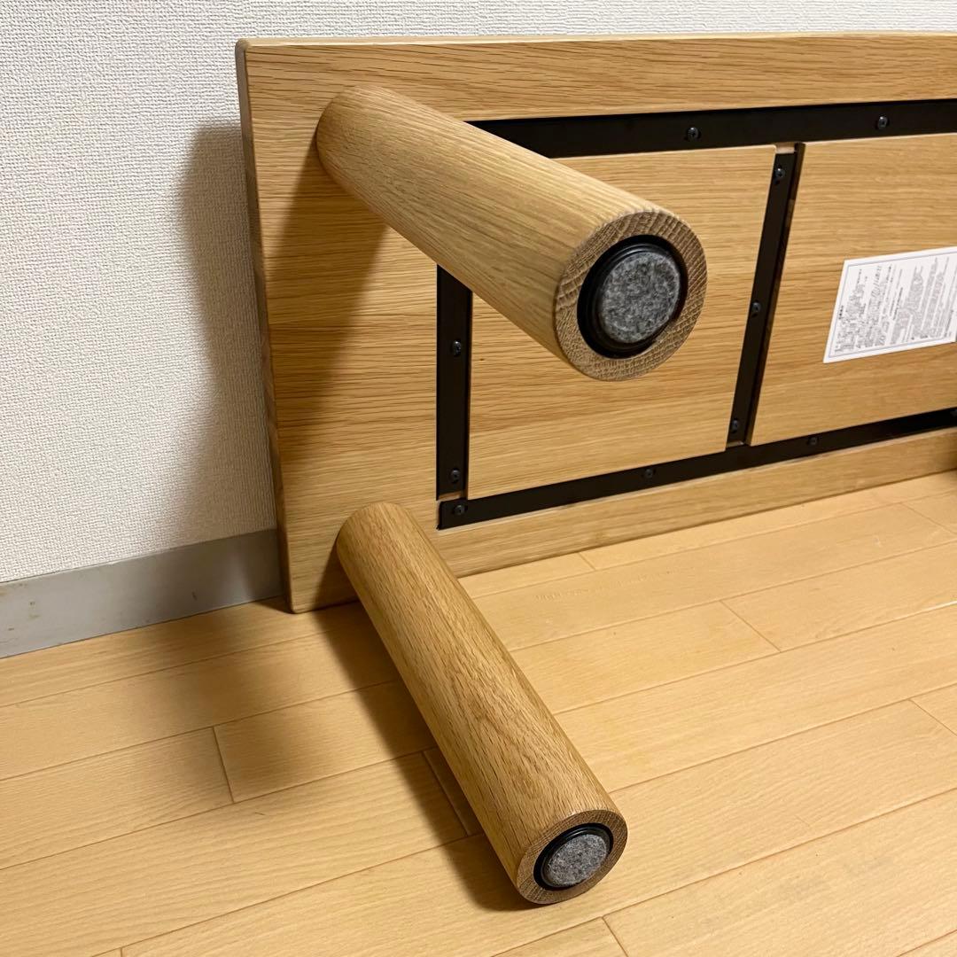 廃盤 美品 無印良品 MUJI 木製 オーク材 ローテーブル 幅80×奥行40