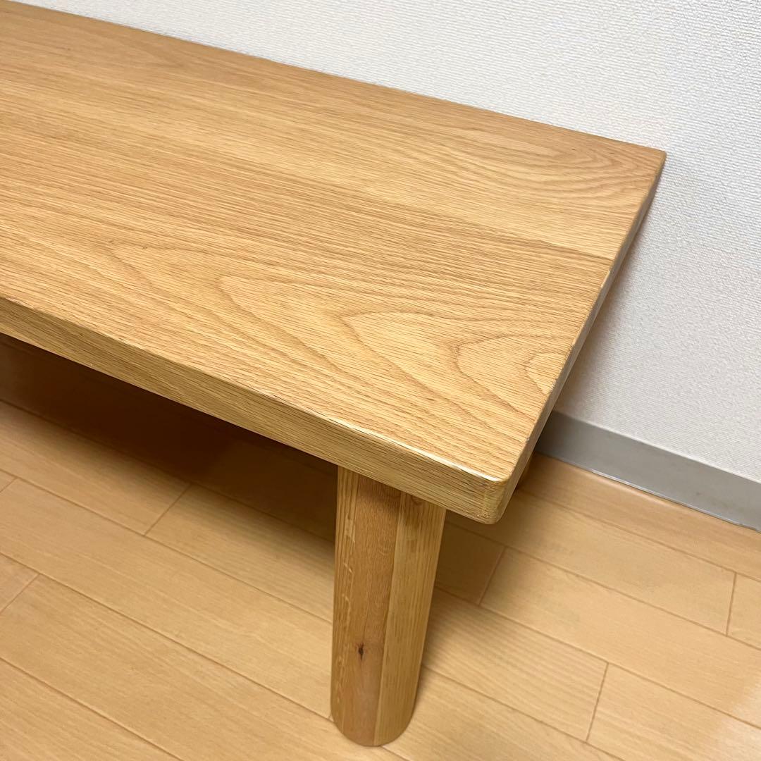 廃盤 美品 無印良品 MUJI 木製 オーク材 ローテーブル 幅80×奥行40