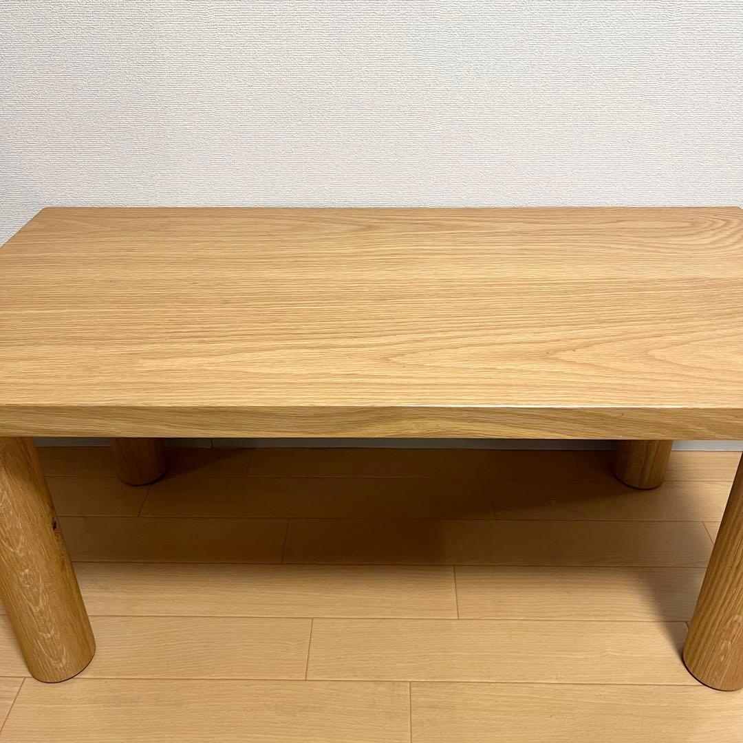 廃盤 美品 無印良品 MUJI 木製 オーク材 ローテーブル 幅80×奥行40