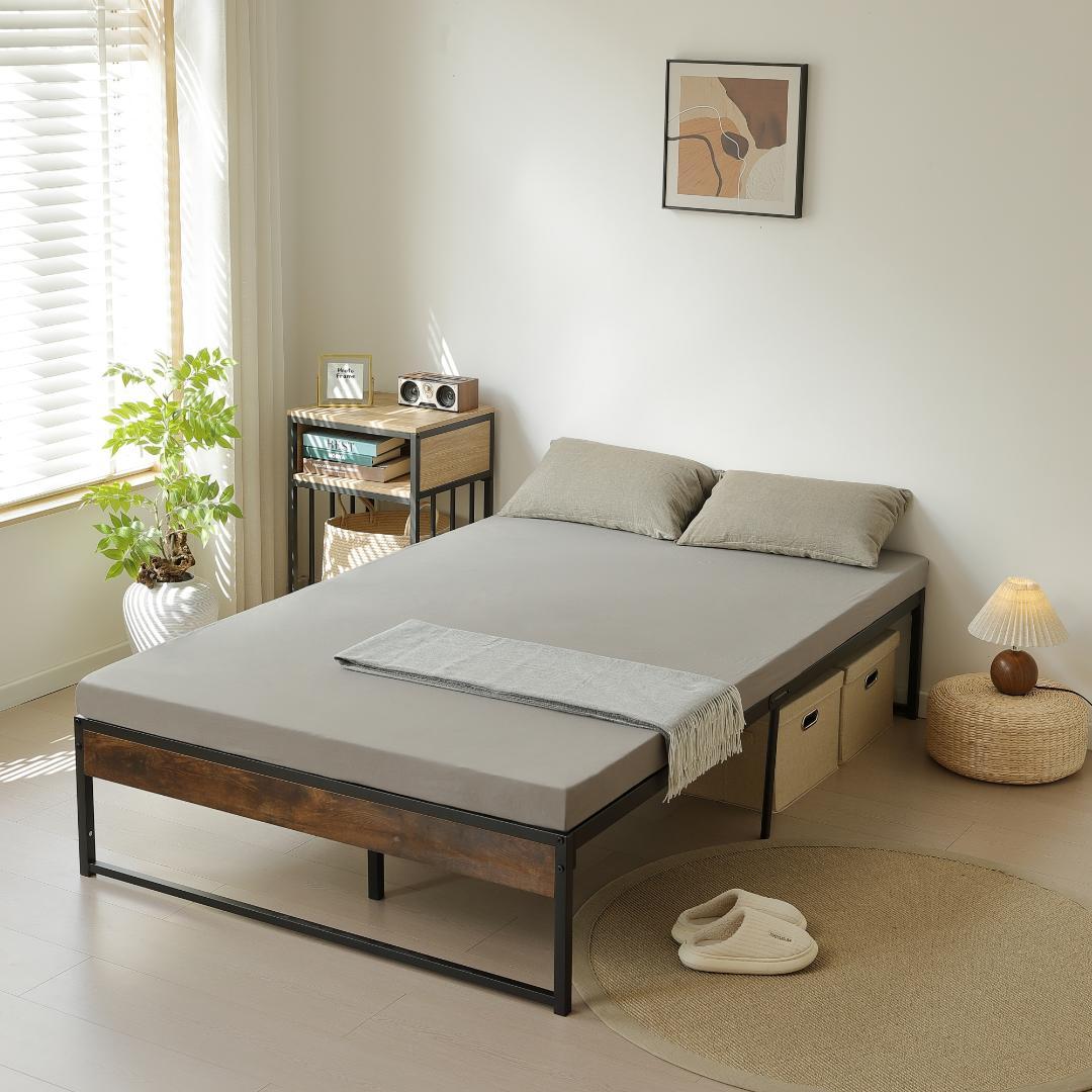 【ダブル D】ベッドフレーム パイプベッド シングルベッド 要組立品 ブラック