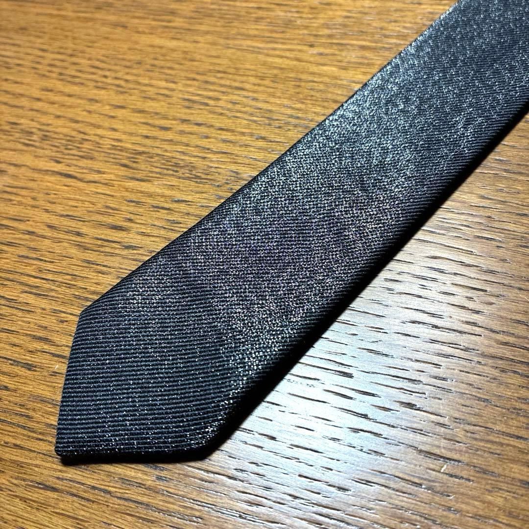 【美品】Dior HOMME ディオールオム 黒ナロータイ