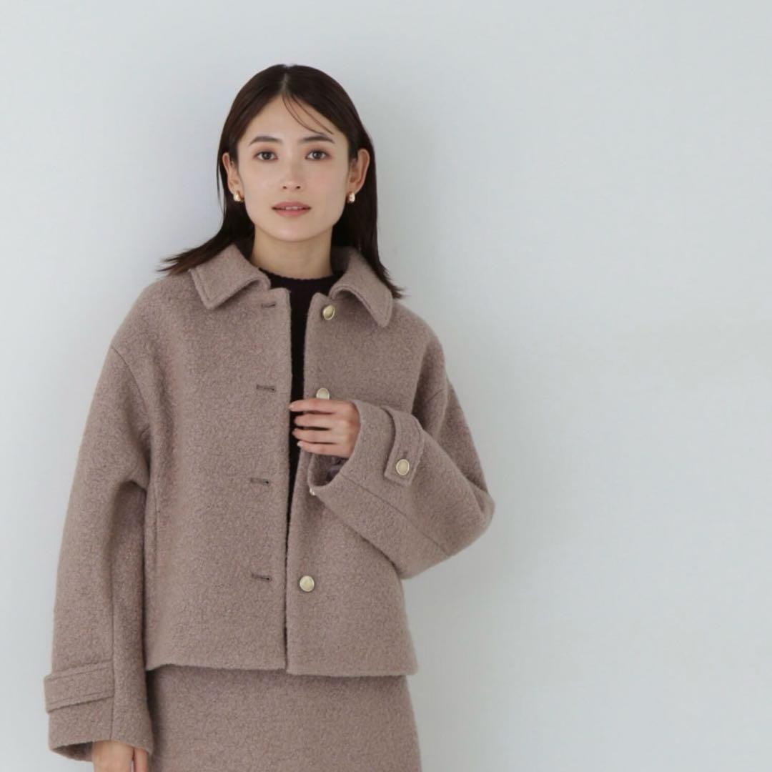 圧縮ツイードジャケットのみ （ライトモカ）