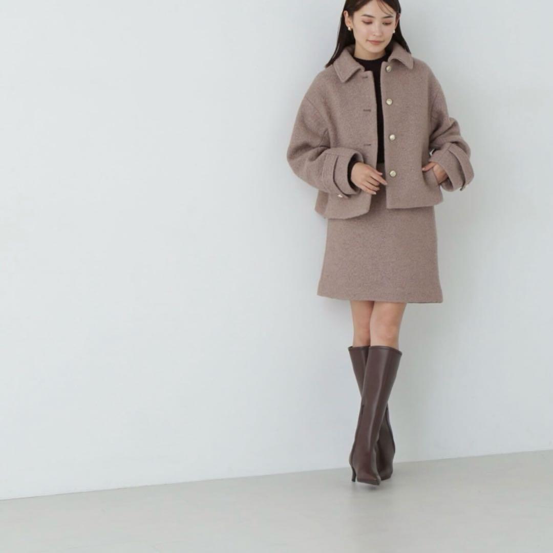 圧縮ツイードジャケットのみ （ライトモカ）