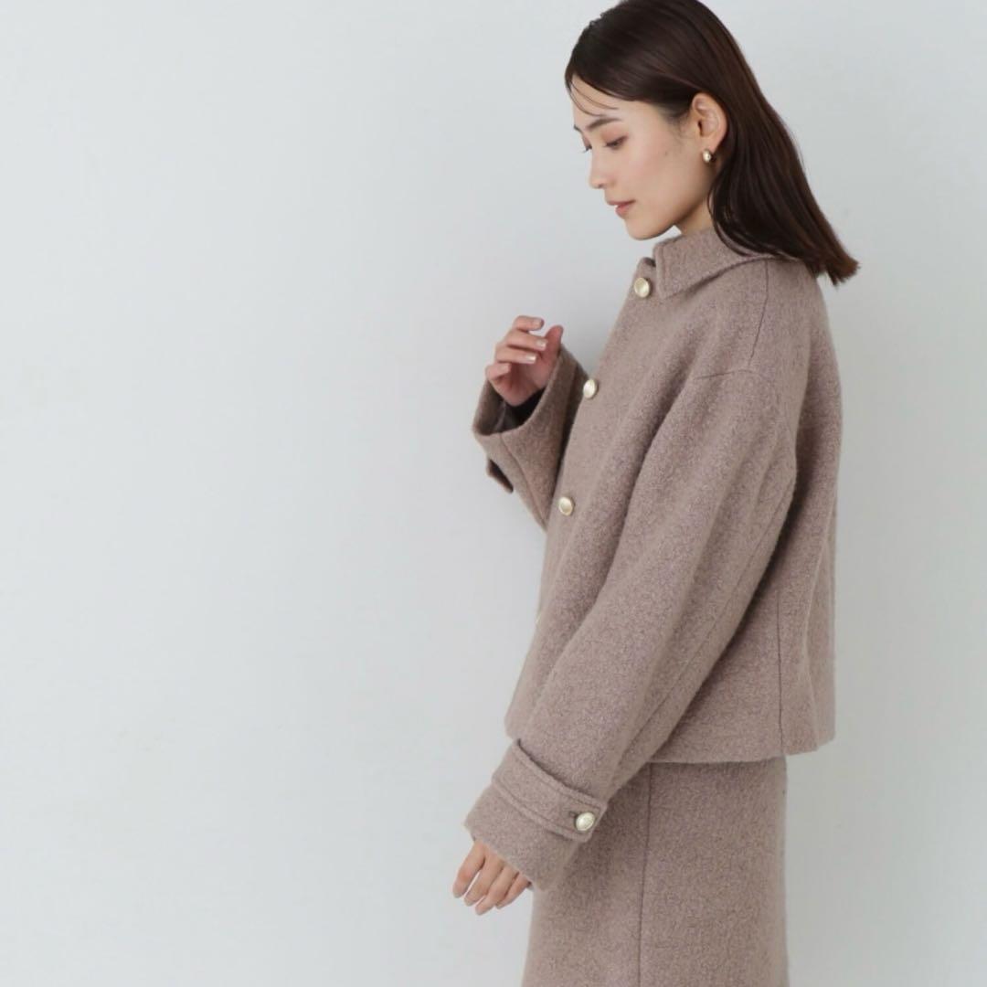 圧縮ツイードジャケットのみ （ライトモカ）